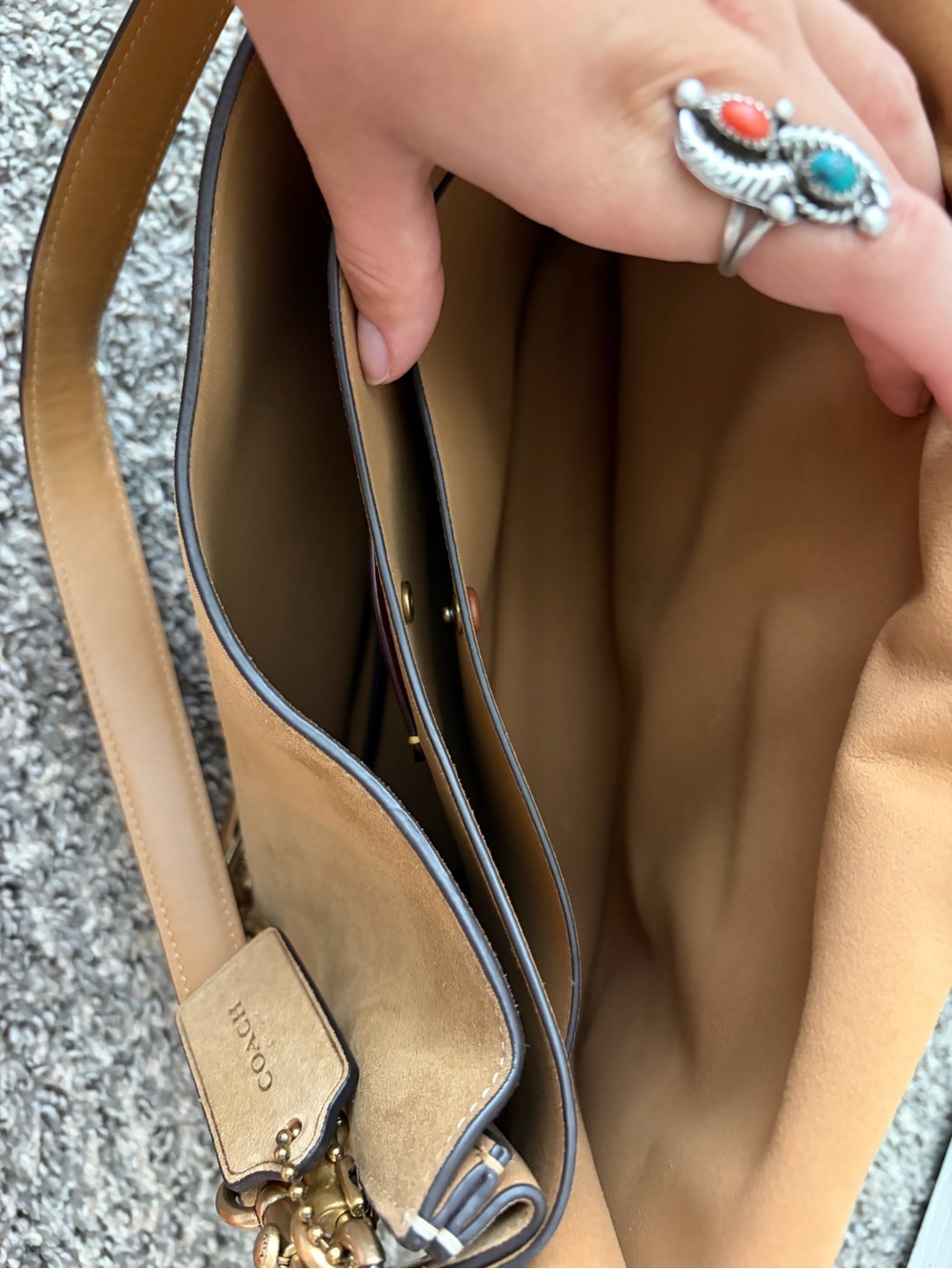 Coach Brown Tabby Suede Shoulder Bag 30’ (Discontinued Coach Purse) - Picture 4 of 5